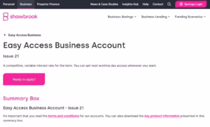 Shawbrook Easy Access business account